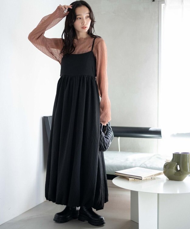 WEGO シアープリーツメロウロンT ベージュ