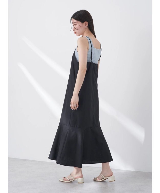 earth music&ecology Ｖネック裾切替キャミワンピース Black