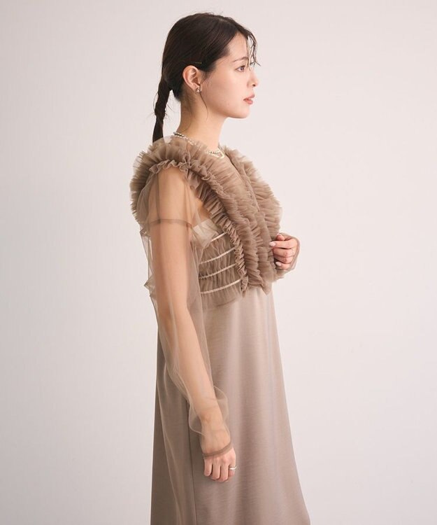 Green Parks ・Ｒａｉｌｍｅ　ＳＥＴ３点　チュールビスチェキャミワン Beige