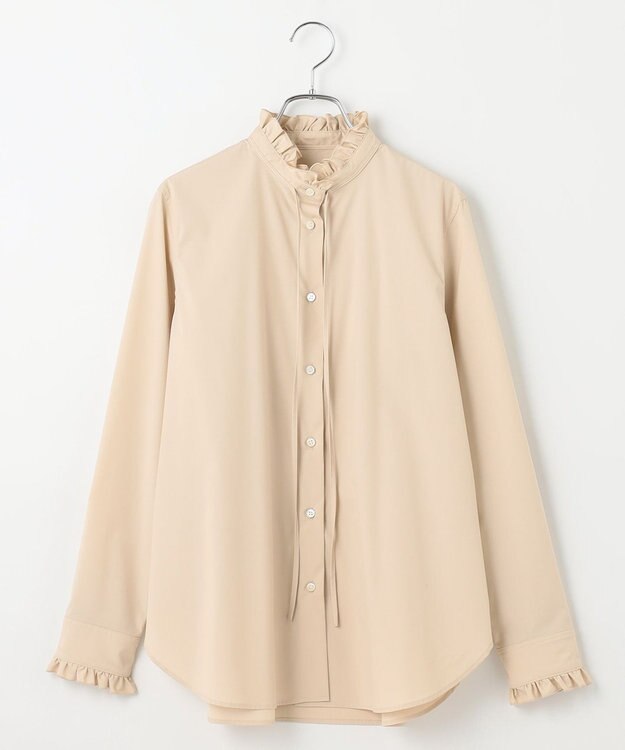 #Newans フリルカラーノーブルブラウス ベージュ
