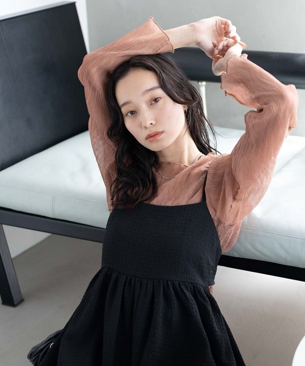 WEGO シアープリーツメロウロンT ベージュ