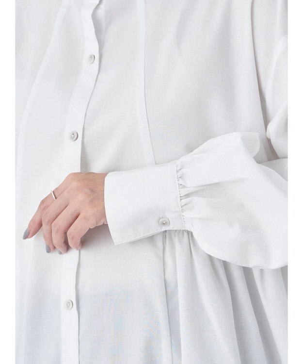 earth music&ecology サイドティアードチュニック Ivory