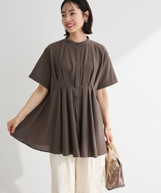Green Parks 【WEB限定】ウエストタックシャツチュニックⅢ Charcoal Gray