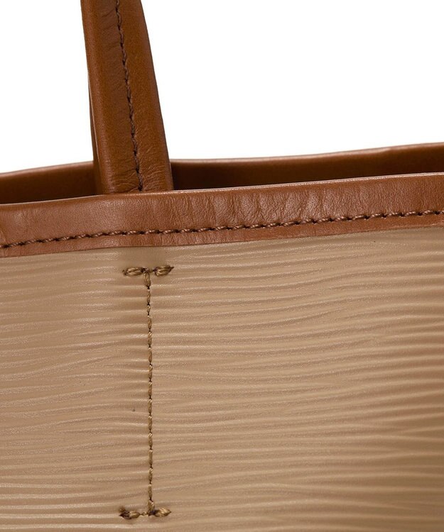 TOPKAPI 【Breath TOPKAPI】RIPPLE リプル ショルダー付き シンプル ミニ トートバッグ ライトトープ