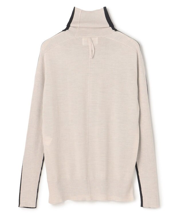 BEIGE， 【洗える・VERY NaVY12月号掲載】LA MONNAIE / バイカラーウールタートルニット Navy × Bone