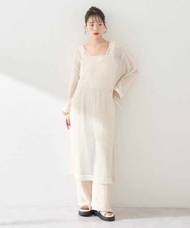 earth music&ecology ３Ｄフラワーパンツ Off White