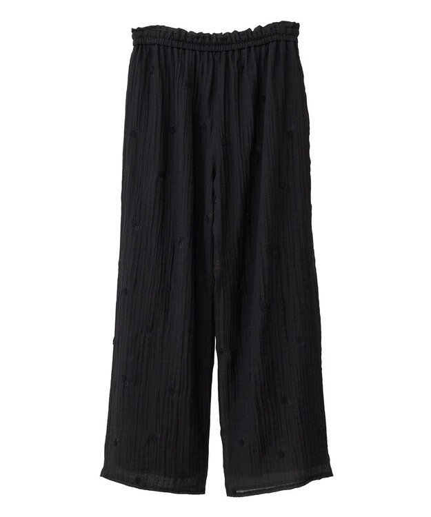 earth music&ecology ３Ｄフラワーパンツ Black