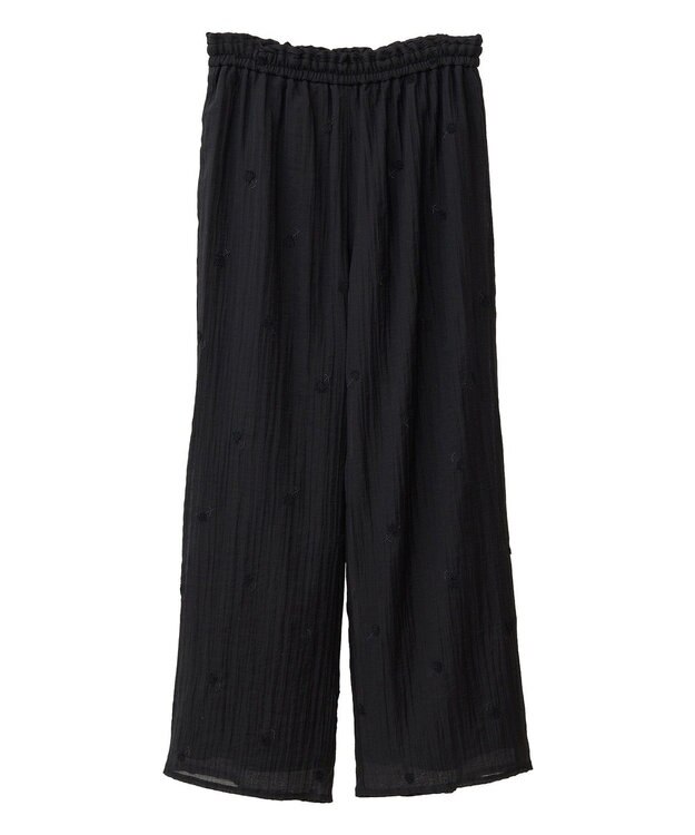 earth music&ecology ３Ｄフラワーパンツ Black