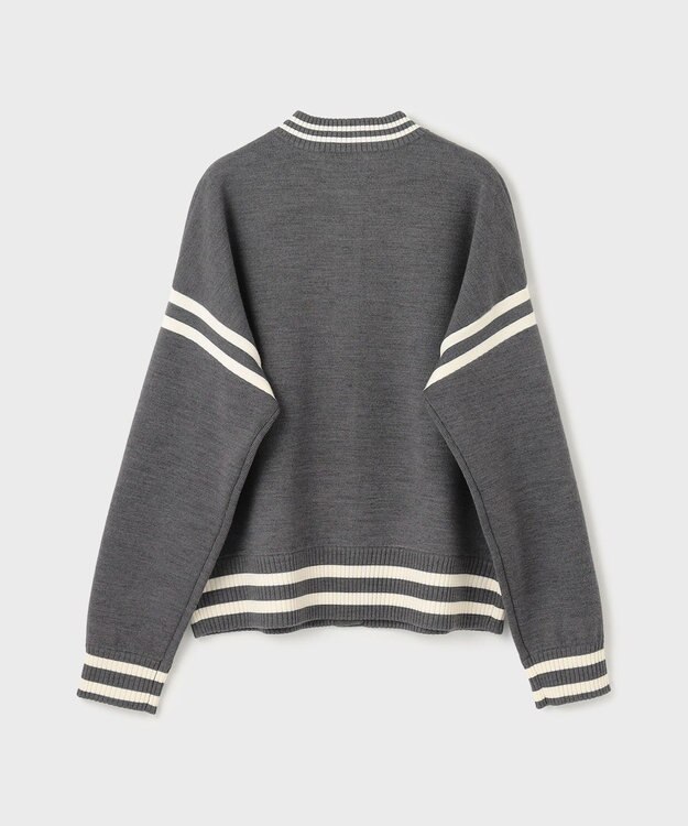 GRACE CONTINENTAL ニットスタジャン グレー