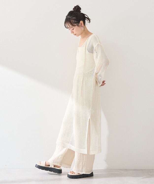 earth music&ecology ３Ｄフラワーパンツ Off White