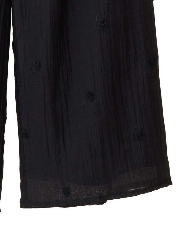 earth music&ecology ３Ｄフラワーパンツ Black