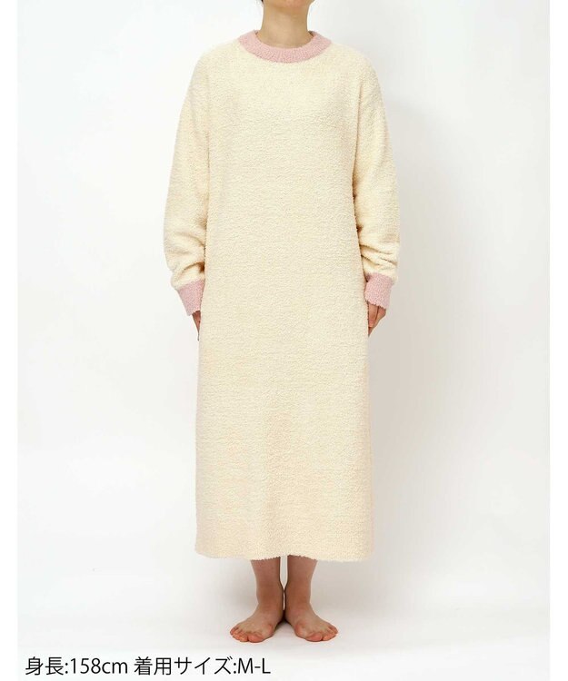 une nana cool カラーブロッキング　ワンピース クリーム