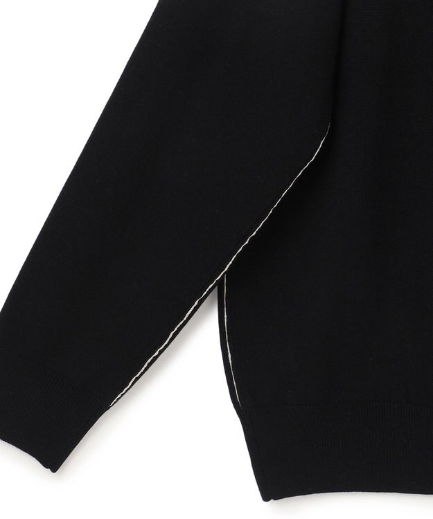 J.PRESS YORK STREET 【UNISEX】ハイゲージクルーネック ニット ブラック系