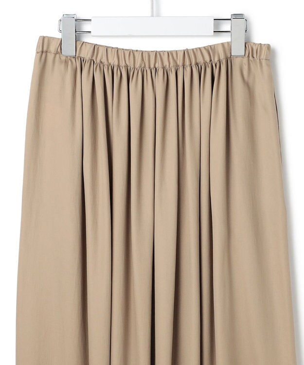 23区 【先行予約】シルキーサテン ギャザースカート ベージュ系