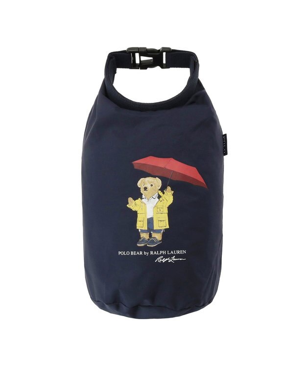 MOONBAT POLO RALPH LAUREN(ポロ ラルフローレン) 【C-zeroはっ水】レインコート ポンチョ 収納袋付き ポロベア ワンポイント 無地 ミリタリー風 ネイビーブルー