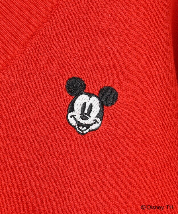 ANY 【ディズニー】ミッキーマウス／スウェットライクニット レッド