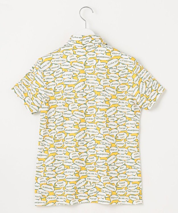 23区GOLF 【WOMEN】【吸水速乾/UVカット】YELL総柄プリントポロシャツ イエロー系5