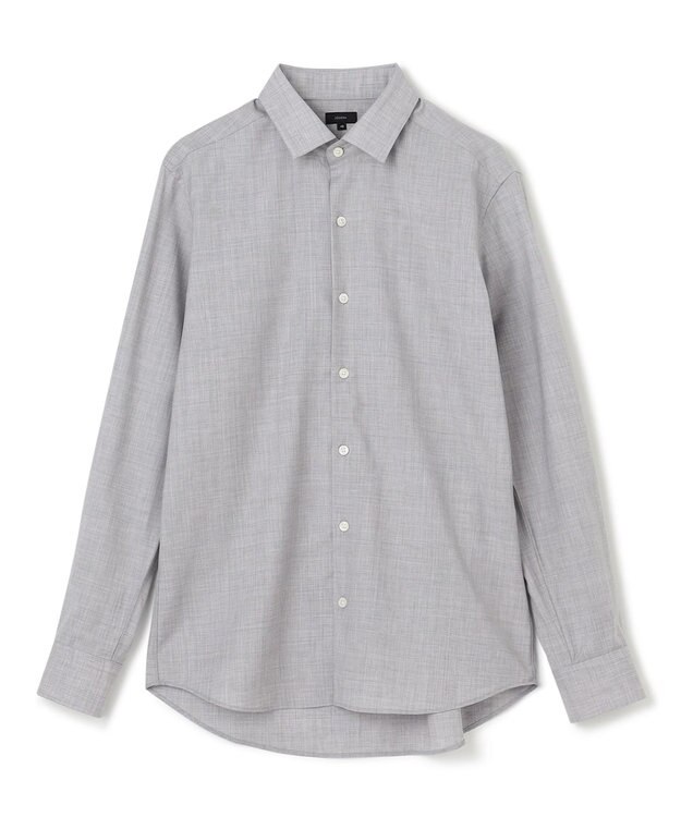 JOSEPH HOMME アクティブウールポプリン　レギュラーカラーシャツ ライトグレー系