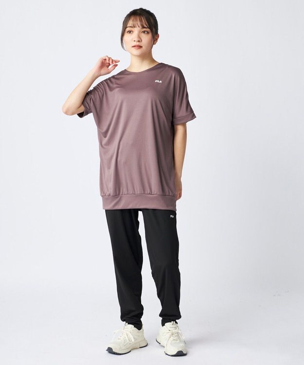 OP／FILA 【FILA】水陸両用フィットネスウェア 2点セット ダークパープル