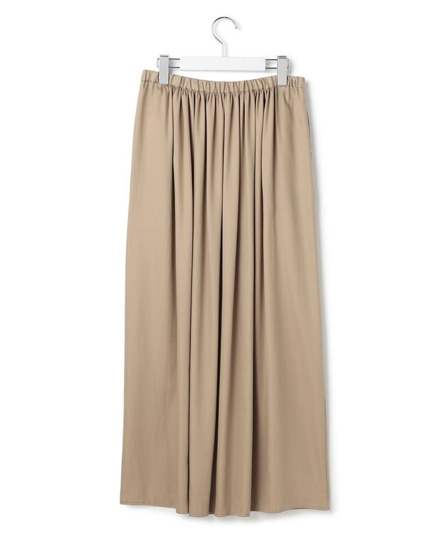 23区 【先行予約】シルキーサテン ギャザースカート ベージュ系