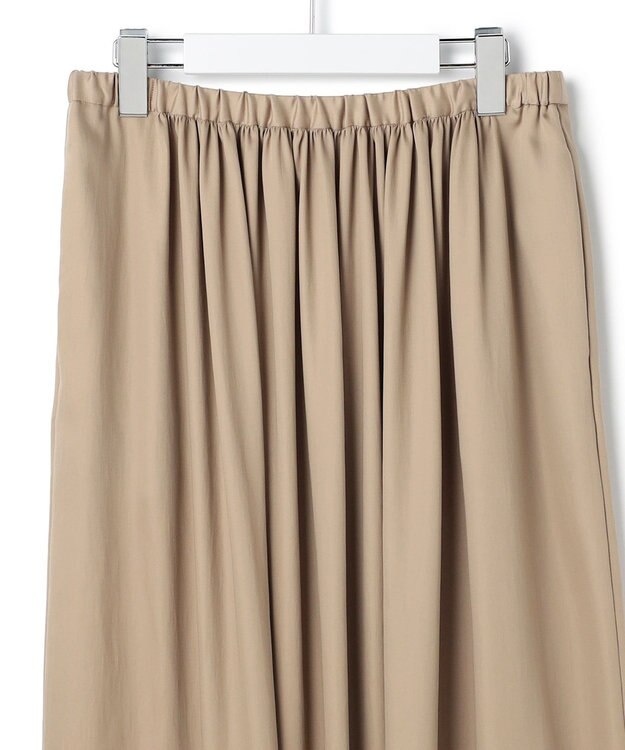 23区 【先行予約】シルキーサテン ギャザースカート ベージュ系