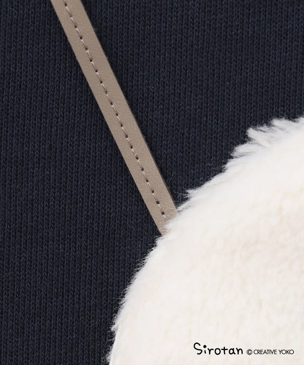 ANY KIDS 【しろたん×anyFAM】しろたんポシェットフードワンピース ネイビー