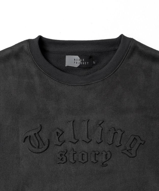 WEGO フェイクスウェードロゴプルオーバー ブラック中濃色