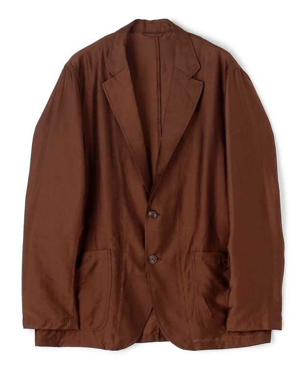 UNFILO MENS ライトウェイトシアー テーラードジャケット ダークブラウン