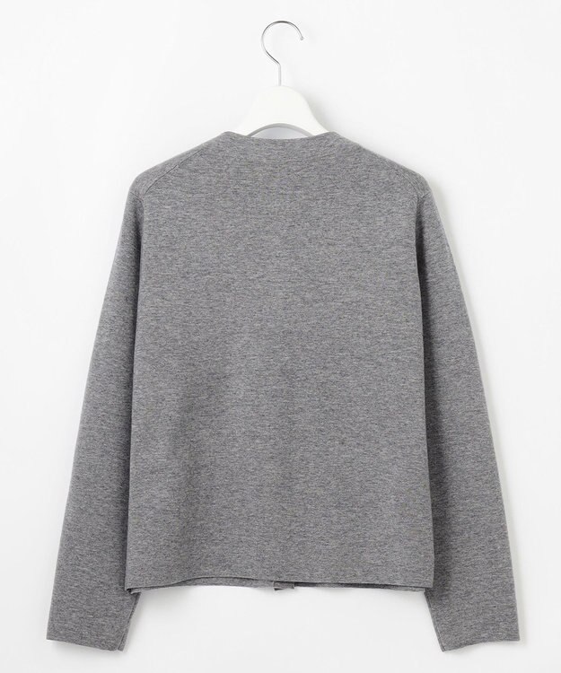 J.PRESS LADIES L 【WEB限定・洗える】WORSTED WOOL クルーネック カーディガン 【WEB限定】トップグレー系