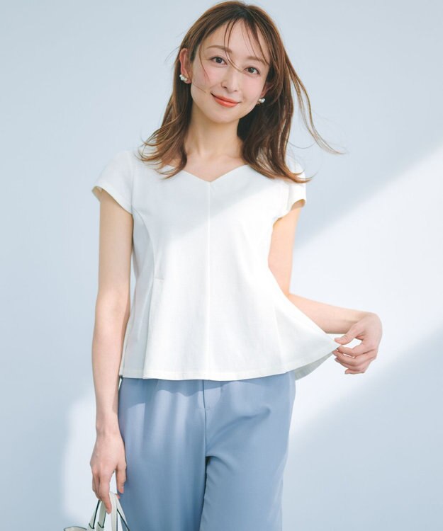 組曲 S 【美人LABコラボ】ビューティーファンクションジャージー ハートラインアンサンブル アイボリー系