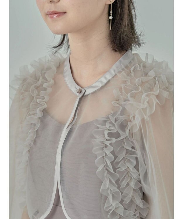 earth music&ecology ＳＥＴ２点チュールブラウス付きキャミワンピース Mocha