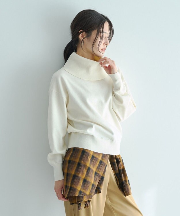 YECCA VECCA オフタートルネックニット Ivory