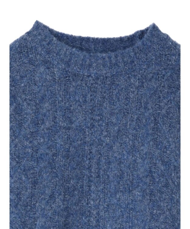 Green Parks フェアリーＭｉｘケーブルニットプルオーバー Blue