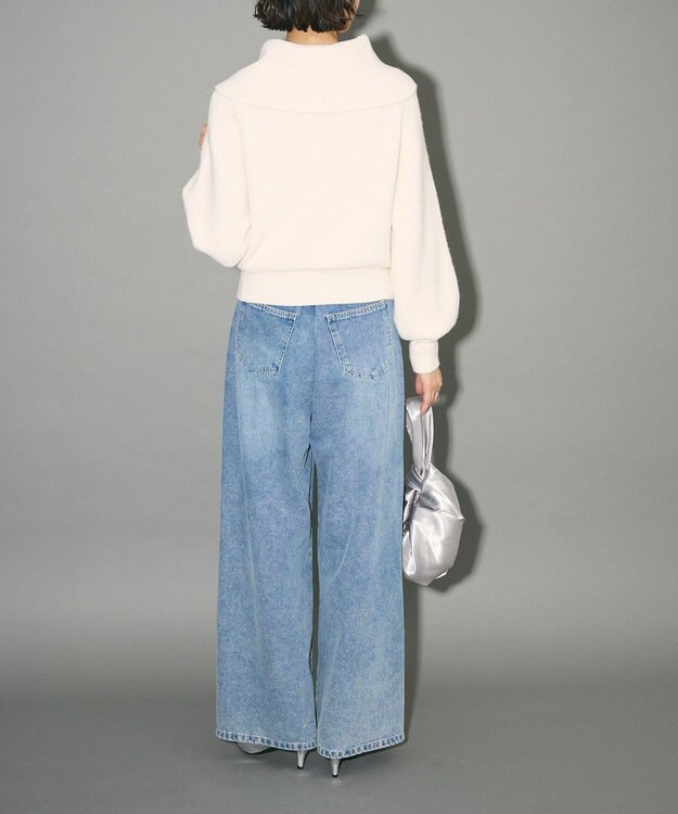 Green Parks オフショルダーニット Off White