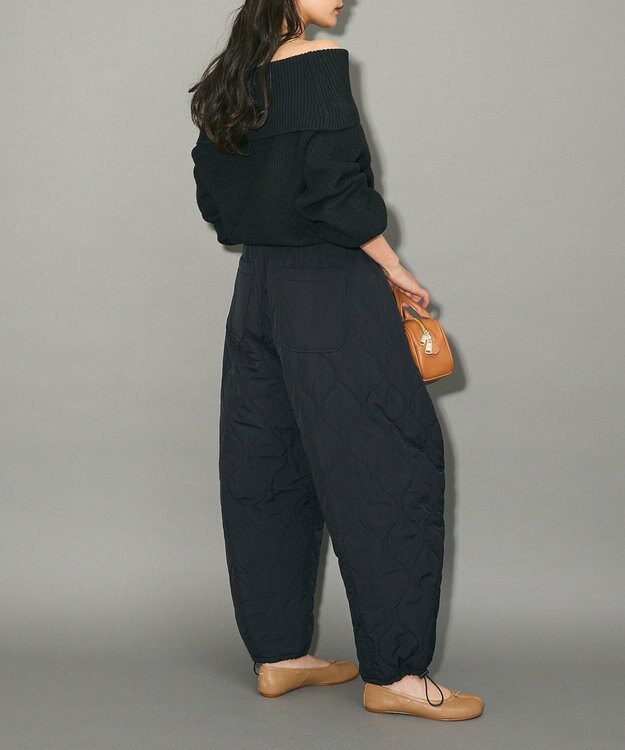 Green Parks オフショルダーニット Black