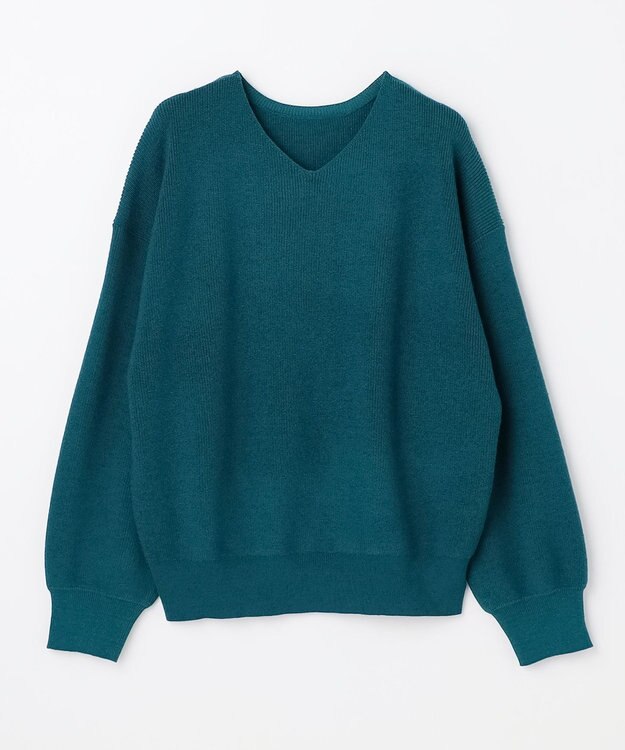 ANY 【8色展開】Vネックデイリーニット グリーン