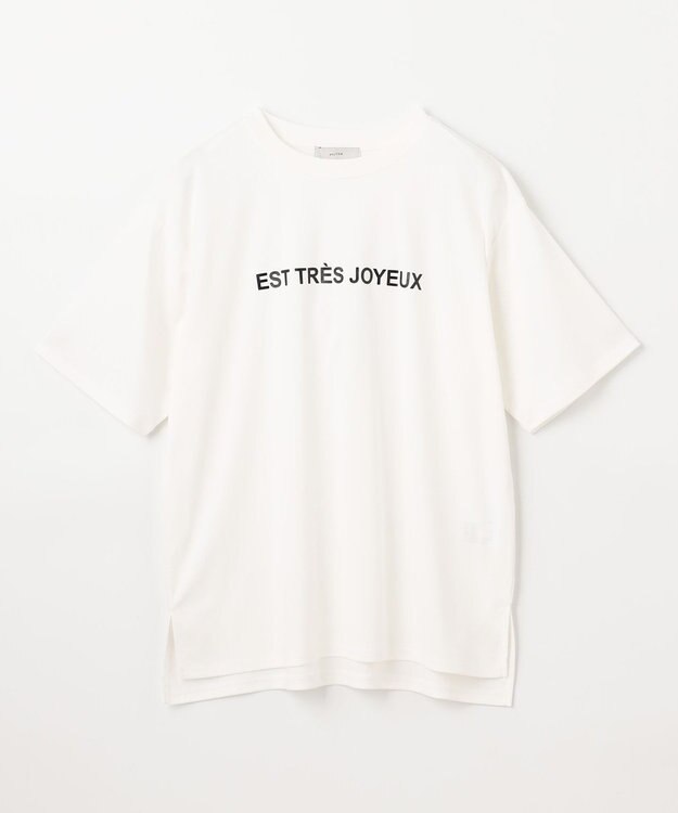 ANY 【汗ジミ防止加工】シルケットスムース半袖ロゴTシャツ オフ