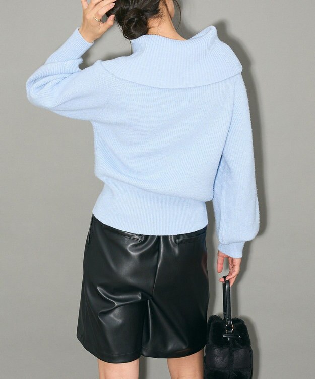 Green Parks オフショルダーニット Blue