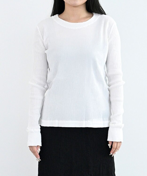crêprie tsumori chisato creperie LONG SLEEVES T-SHIRT クレプリ 長袖Tシャツ WHITE