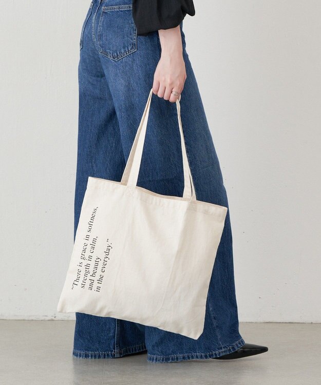 russet ［インフルエンサースタッフ企画］ロゴトートバッグ(Z-221) Kinari