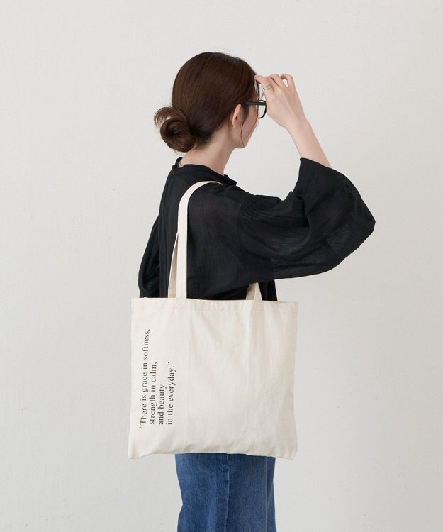 russet ［インフルエンサースタッフ企画］ロゴトートバッグ(Z-221) Kinari