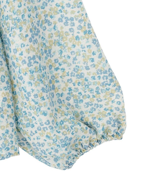 Green Parks 花柄フリルブラウス Black