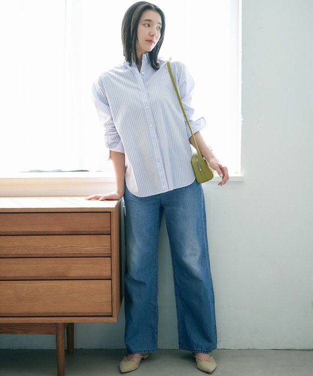 caqu FS linen wide flare リネンワイドフレアデニム 3years