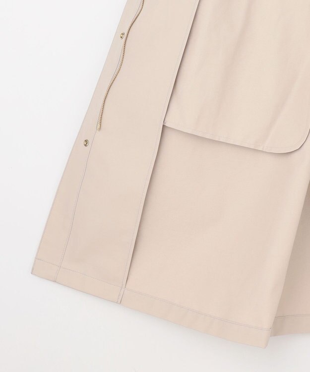 J.PRESS LADIES S 【2way】VINAジェットオックス ノーカラー コート グレージュ系