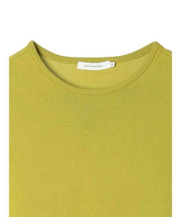 AMERICAN HOLIC ノースリーブニットプルオーバー Lime Green