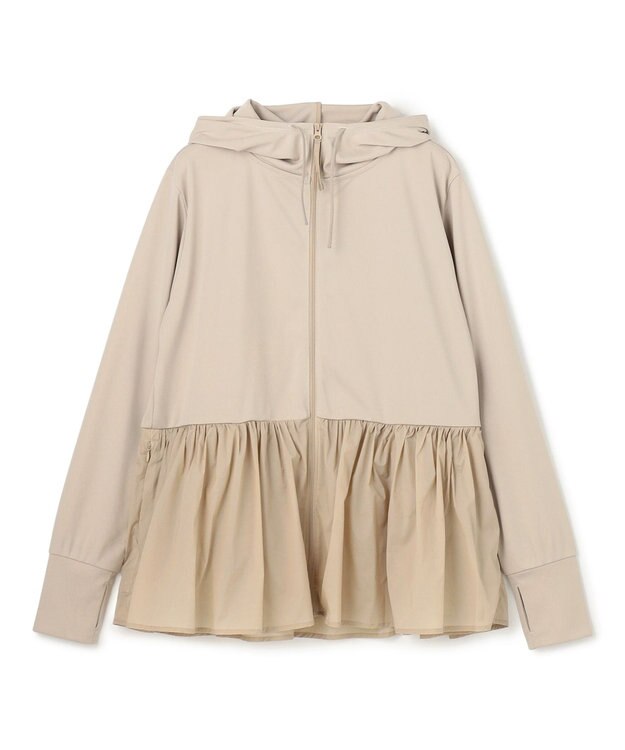 UNFILO ラッシュガード ペプラムフーディ ベージュ