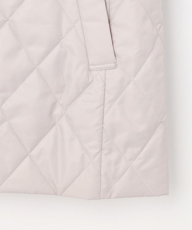 J.PRESS LADIES S 【2way】VINAジェットオックス ノーカラー コート グレージュ系