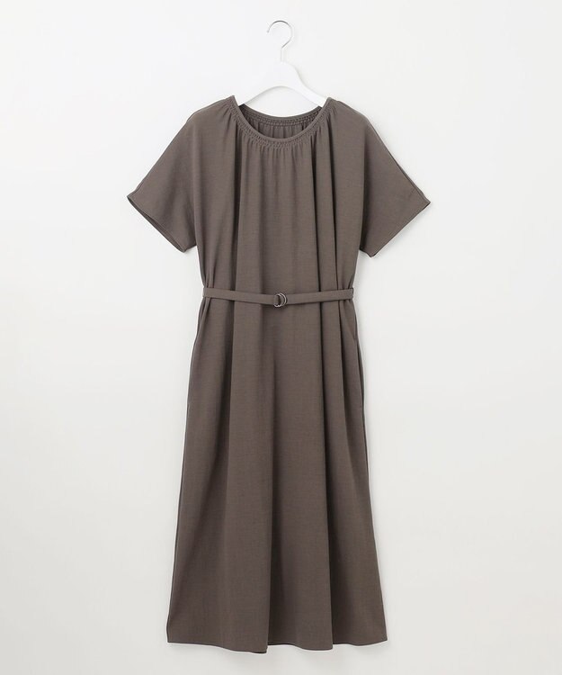 J.PRESS LADIES 【WEB限定・洗える】ナチュラルスムース ワンピース ブラウン系