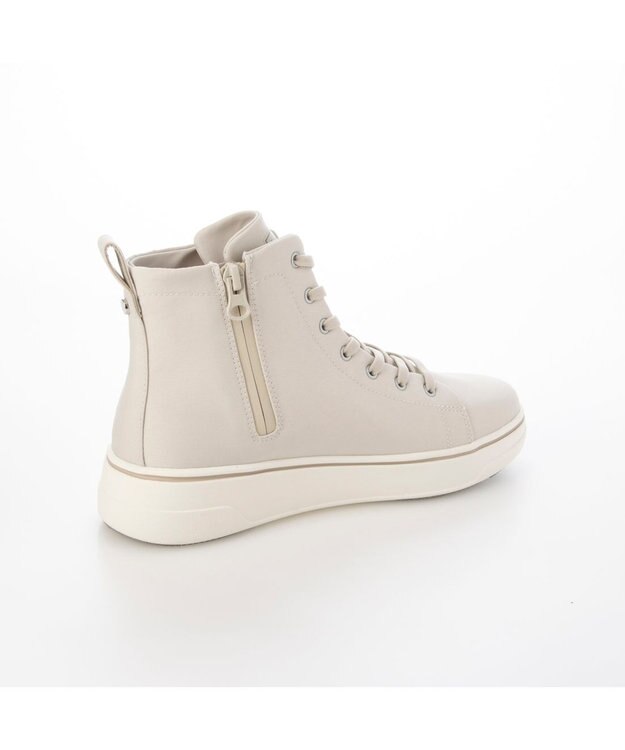 ing <ing>【レイン対応】ハイカット厚底スニーカー ライトベージュ