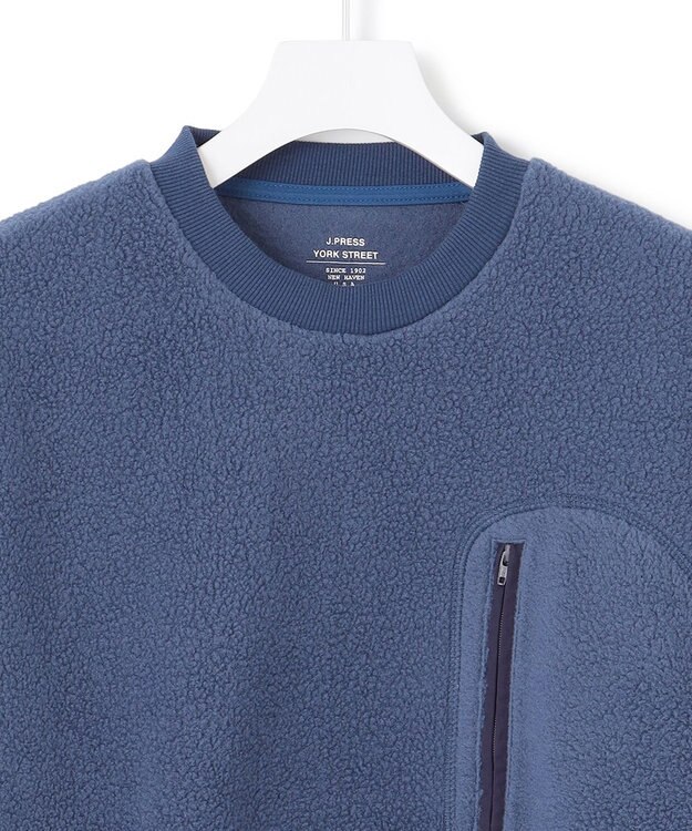 J.PRESS YORK STREET 【UNISEX】フリース クルーネックプルオーバー ブルー系